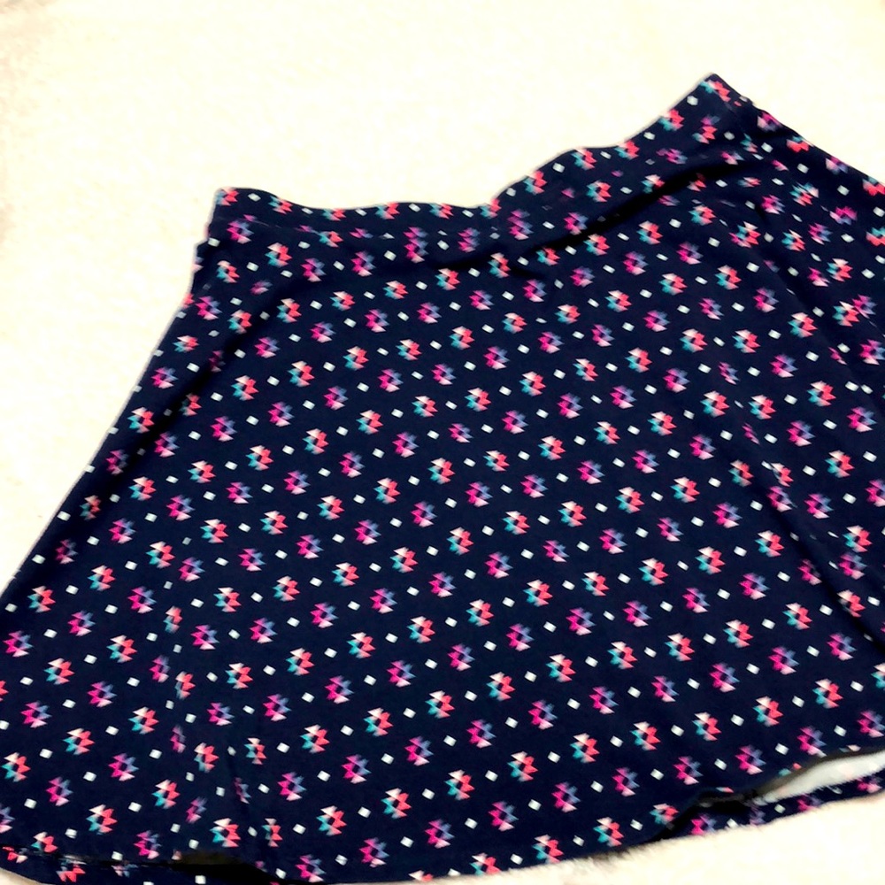 SZ L  (Junior) NAVY SKATER SKIRT MINI